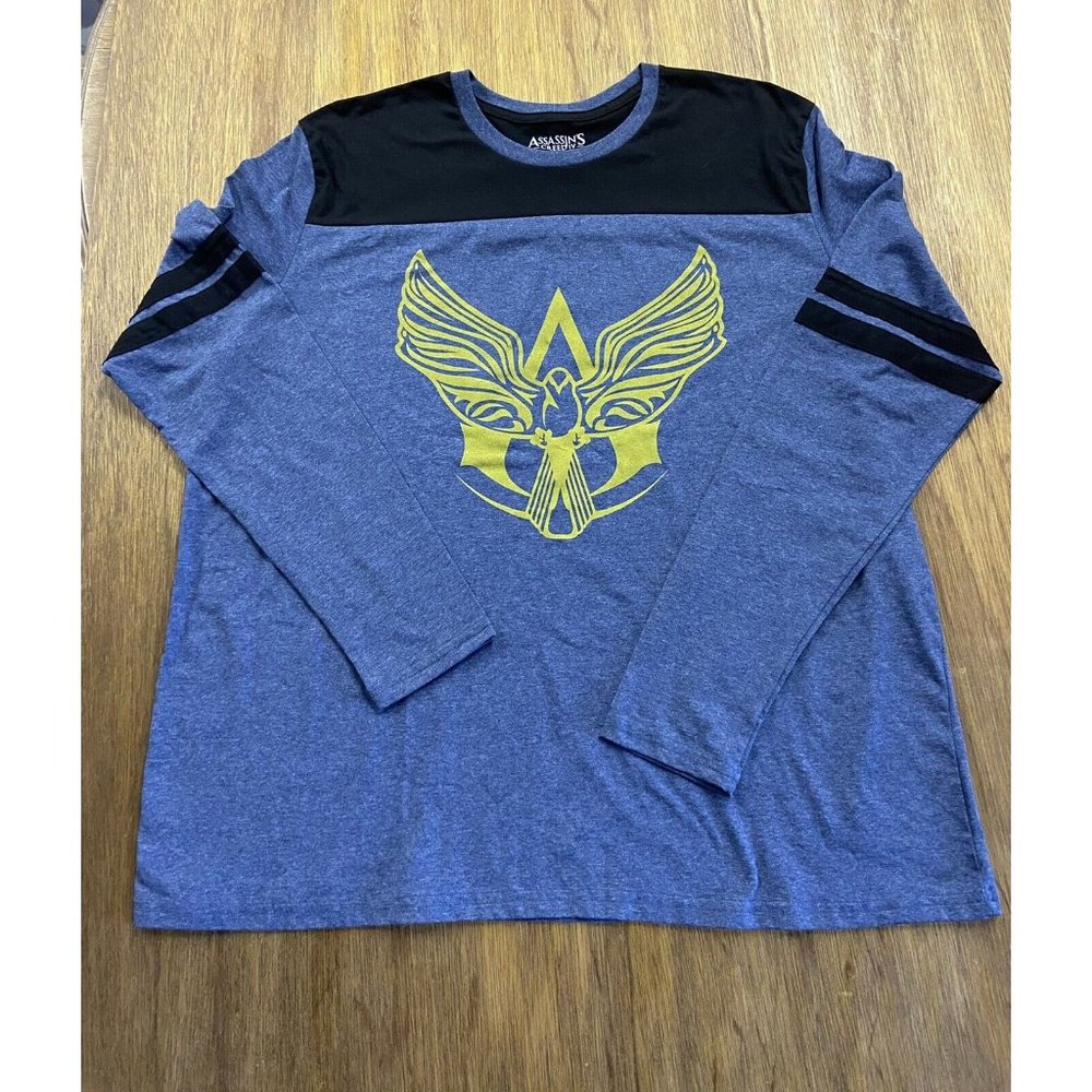 Assassin's Creed IV Black Flag Blue Long Sleeve Graphic Tee Men's 2X